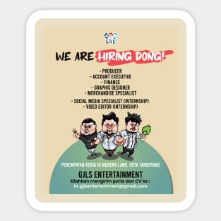 WE ARE HIRING DONG Sticker